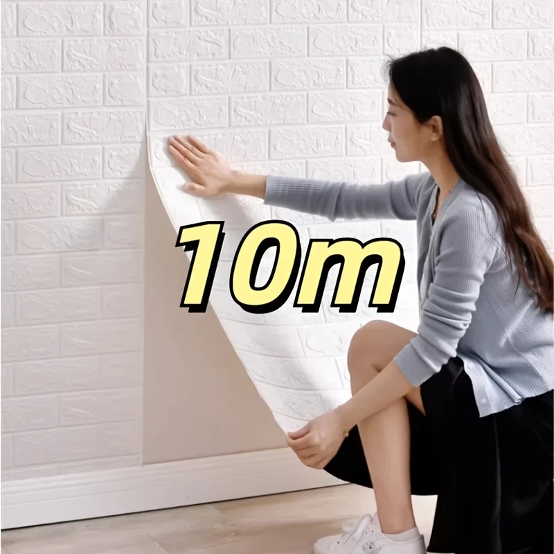 Pvc Panel Background - 70cmX1M70cm*10M 3D Brick Pattern Wall Panels