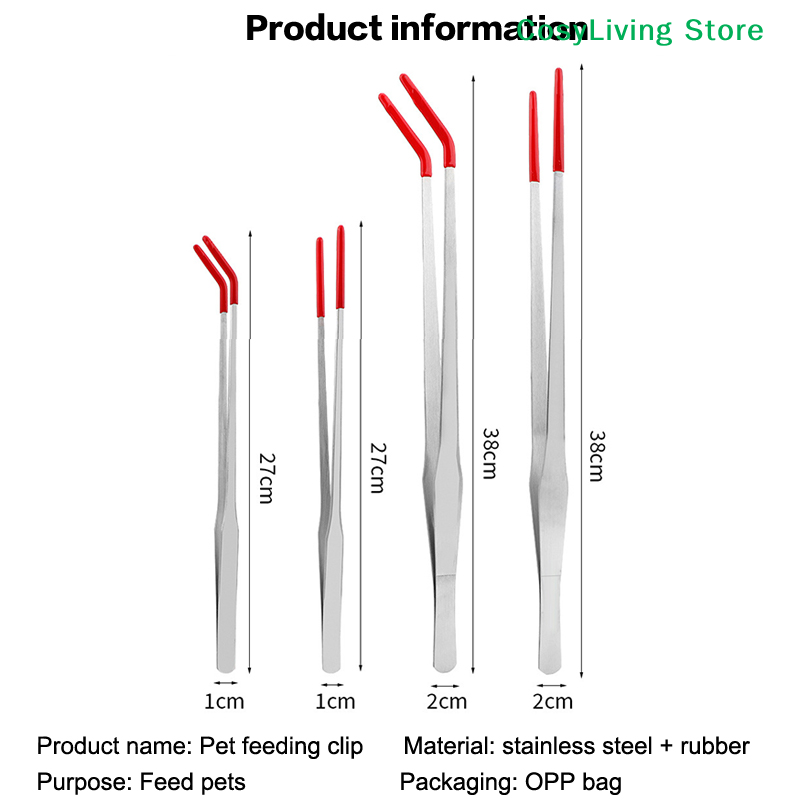 Reptile Feeding Tongs With Rub - Feeding Tong Stainless 리뷰 및 가격
