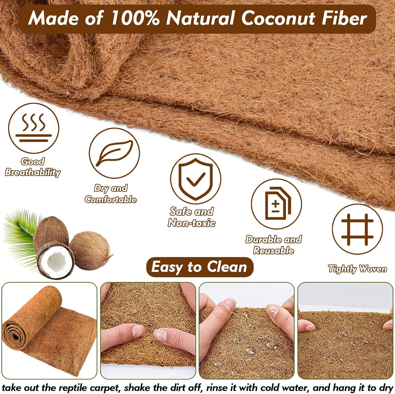 3 Rolls Reptile Carpet, 24x48i - Substrate Coconut Fiber 리뷰 및 가격
