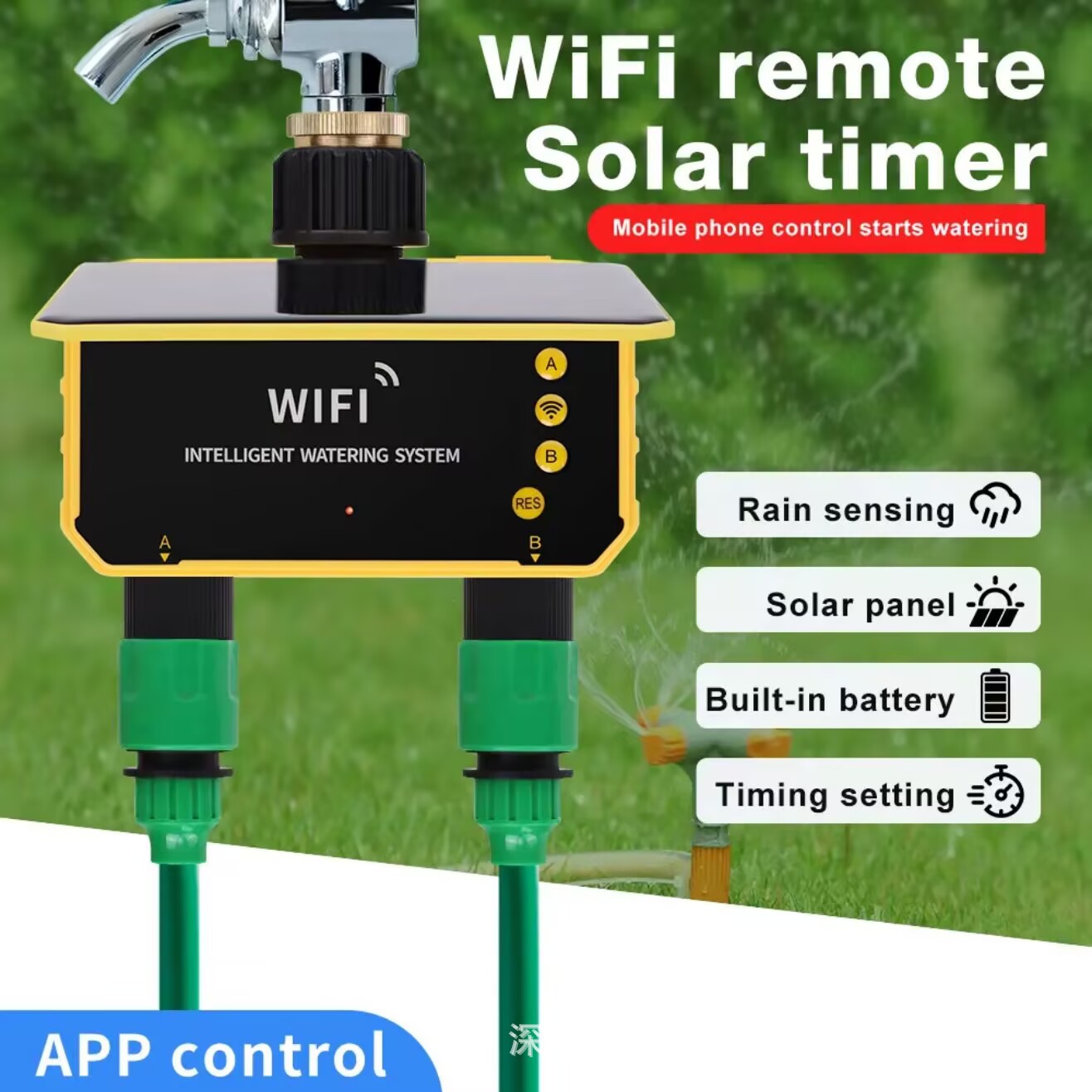 Tuya WiFi Solar Water Valve Ir - Timer Dual Outlet 리뷰 및 가격