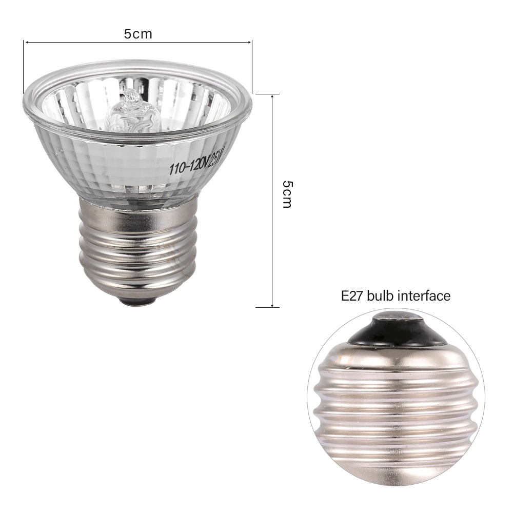 25W Halogen Heat Lamp UVA UVB  - Basking Bulb Halogen 리뷰 및 가격