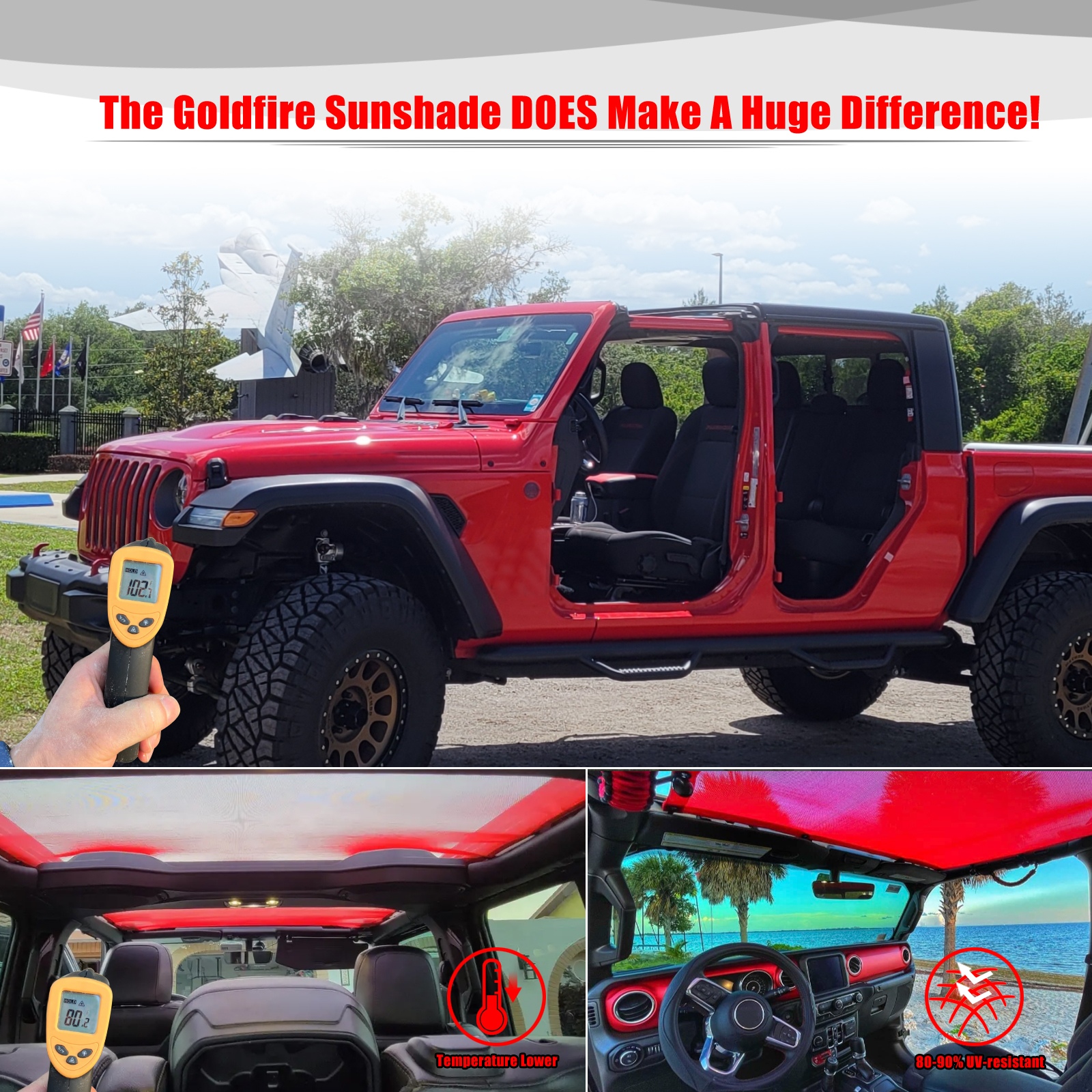 For Jeep Gladiator JT 4 Door A - Screen Top Mesh 리뷰 및 가격