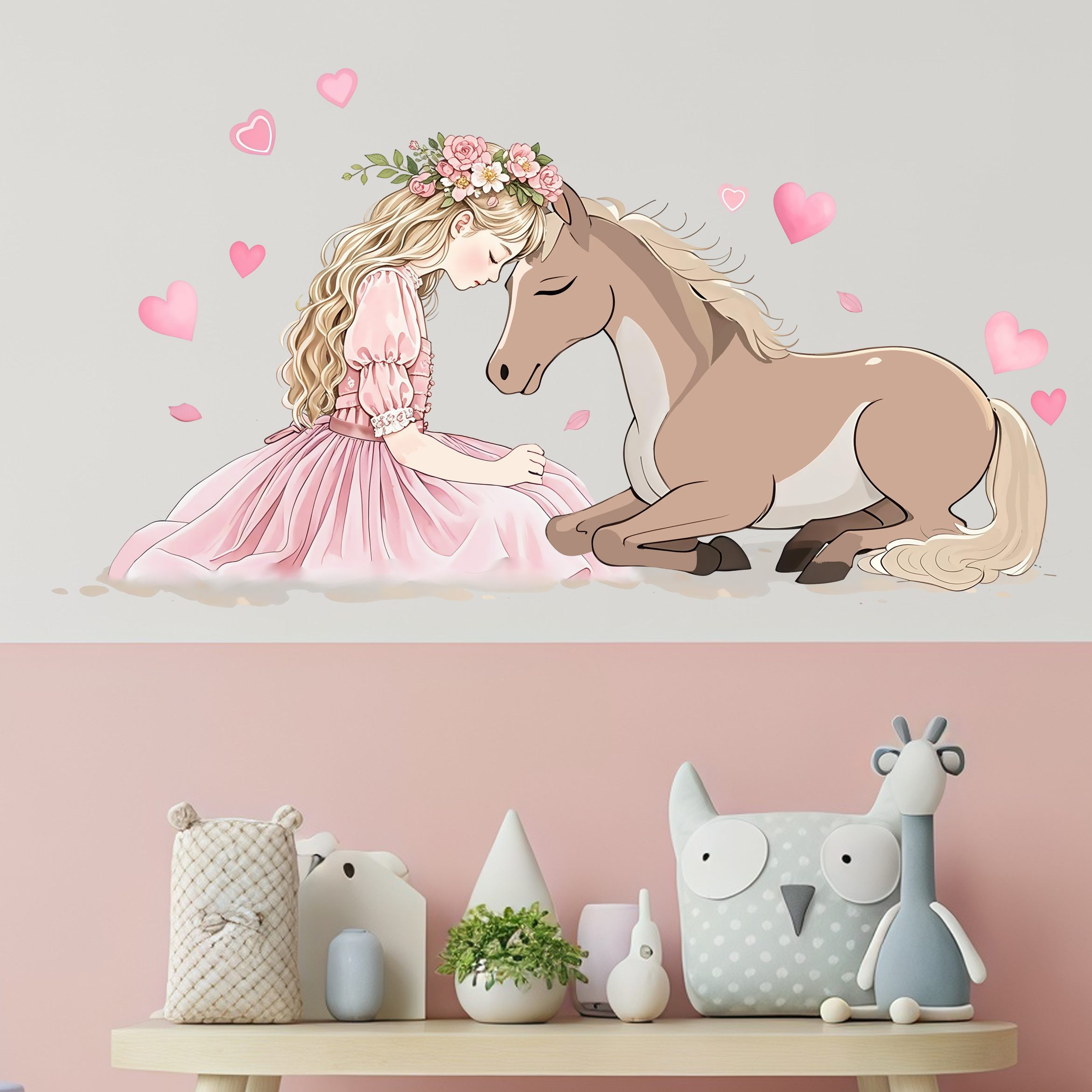Romantic Horse Wall Stickers S - Pvc Panel Background 리뷰 및 가격