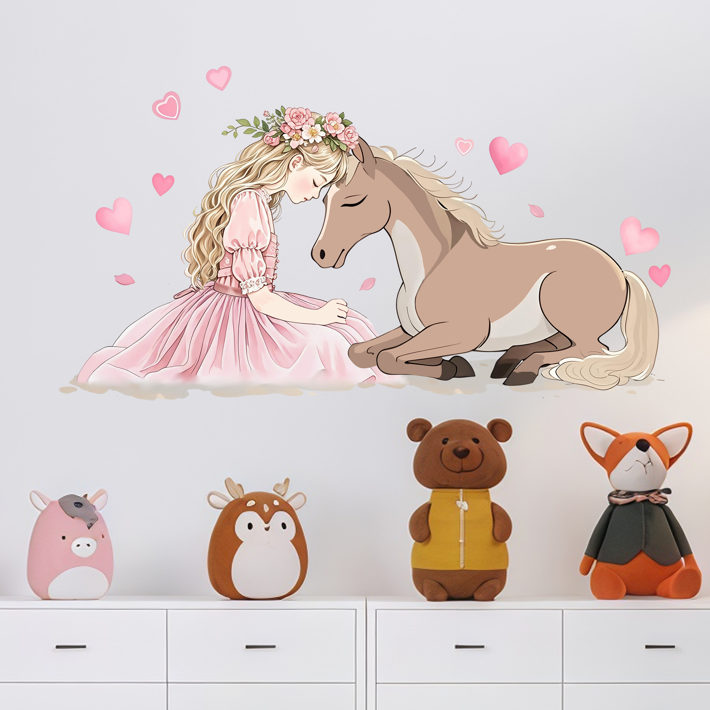 Romantic Horse Wall Stickers S - Pvc Panel Background 리뷰 및 가격