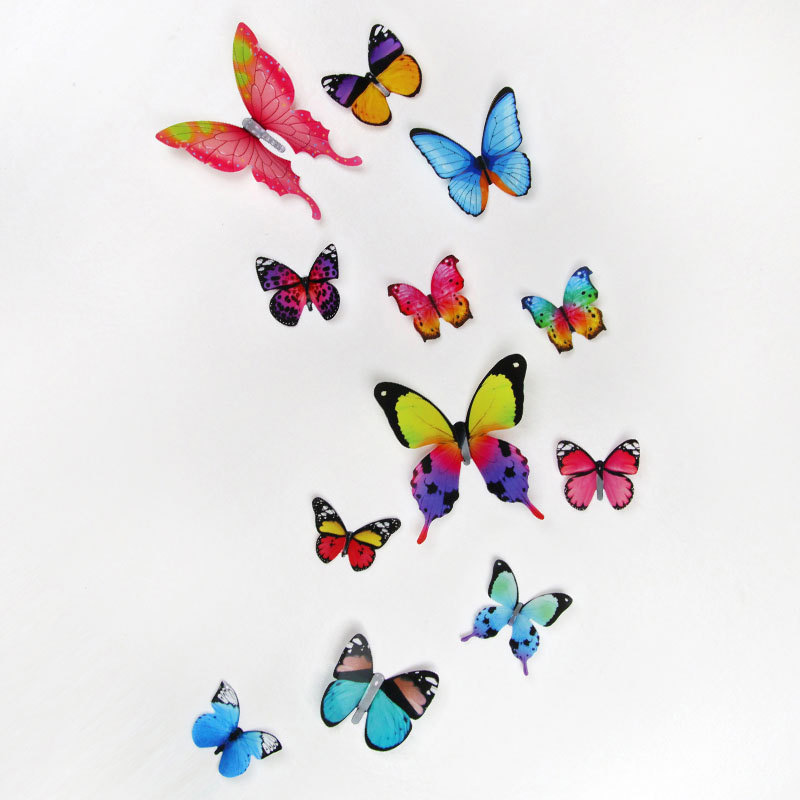 12Pcs 3D Butterfly Wall Sticke - Pvc Panel Background 리뷰 및 가격