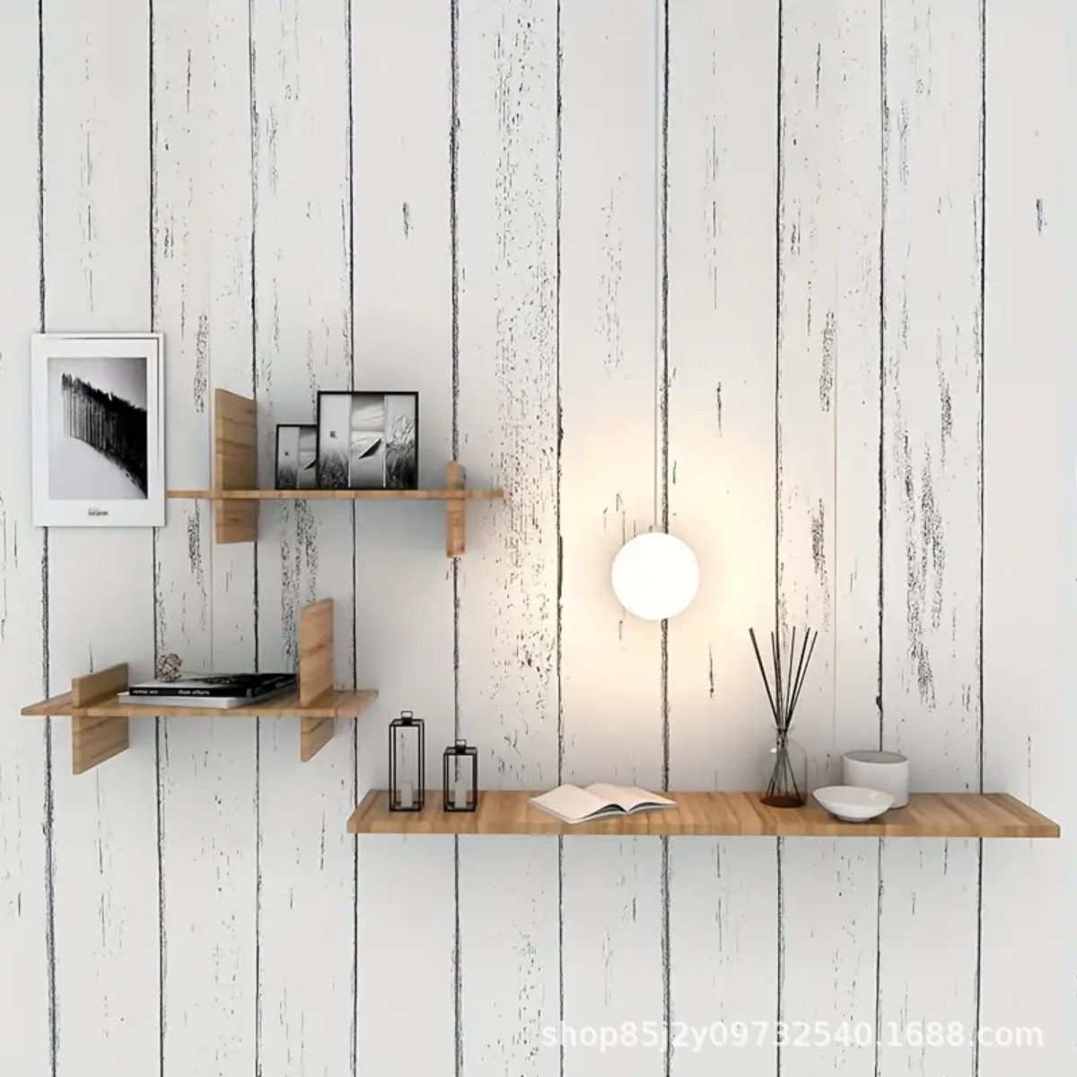 Retro White Wallpaper Wooden P - Pvc Panel Background 리뷰 및 가격