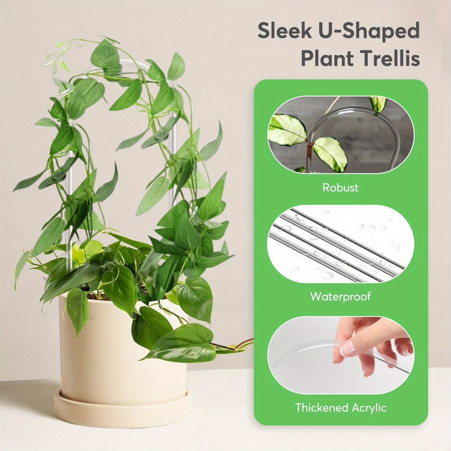 3pc u-shaped acrylic plant cli - Vine Climbing Plastic 리뷰 및 가격
