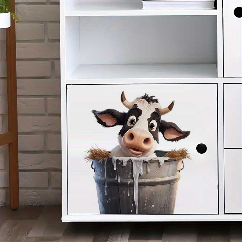 Cute Cow Wall Stickers Self-Ad - Pvc Panel Background 리뷰 및 가격