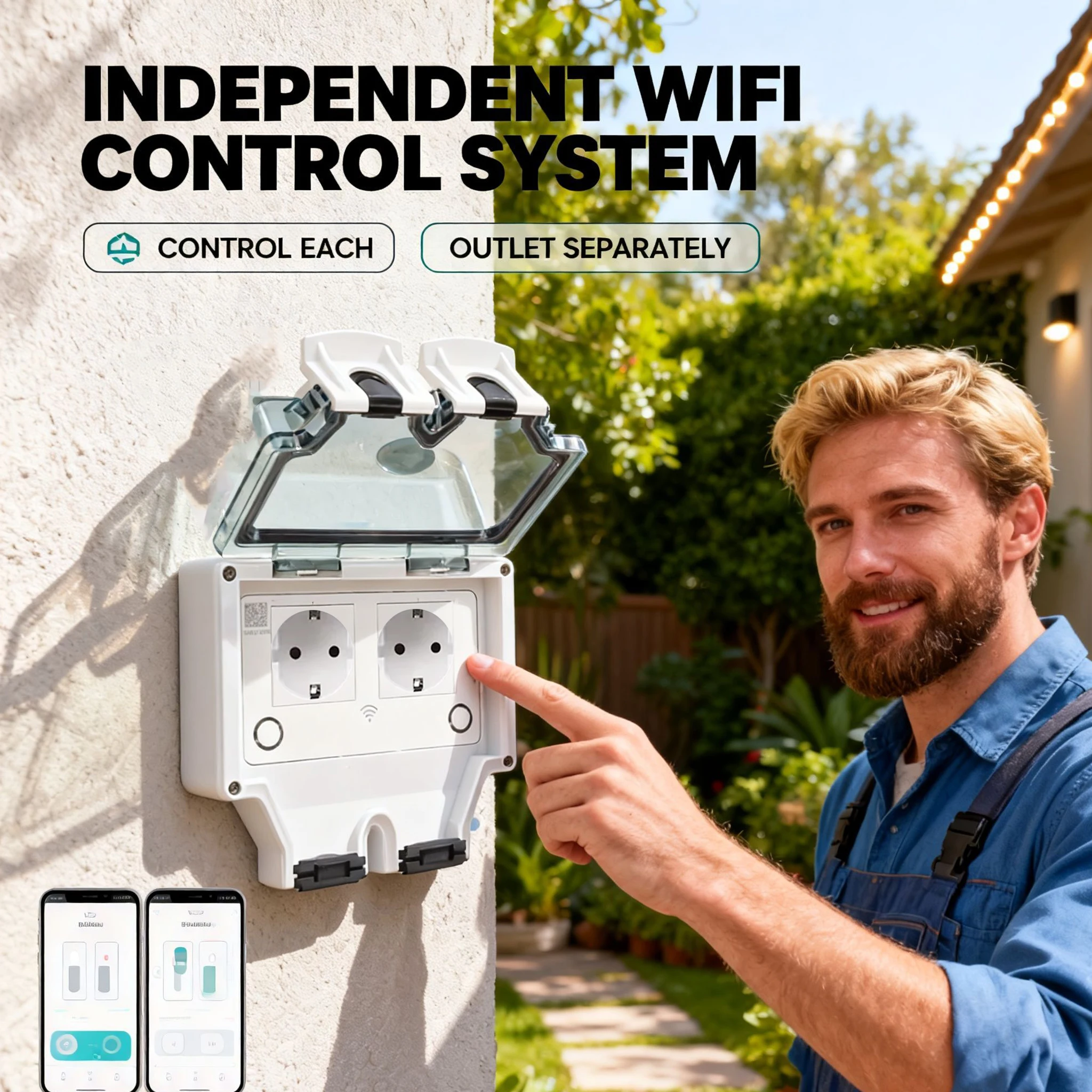 Tuya Waterproof Electrical Wal - Timer Dual Outlet 리뷰 및 가격