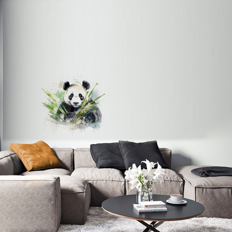 C76# Watercolor panda wall sti - Pvc Panel Background 리뷰 및 가격