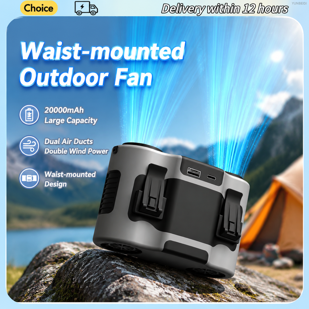 Portable Waist Clip Fan Mini U - Timer Dual Outlet 리뷰 및 가격