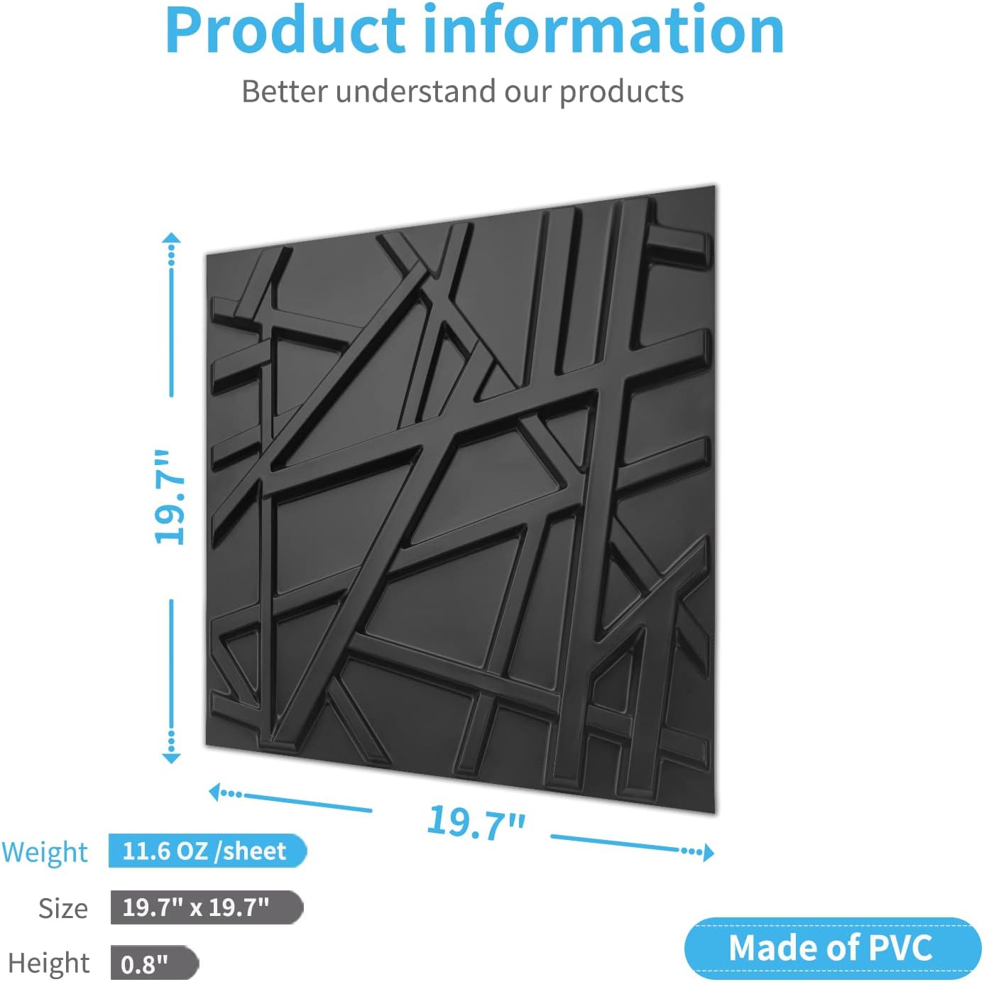 19.7x19.7in PVC Wall Panel Str - Pvc Panel Background 리뷰 및 가격