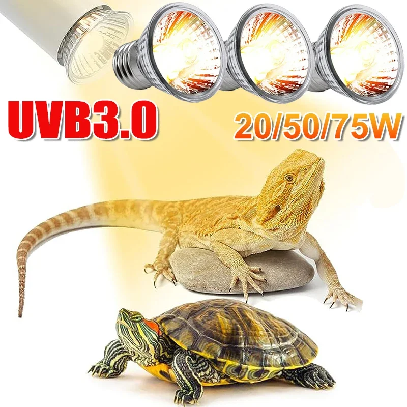 25/50/75W UVB Reptile Lamp Bul - Calcium Powder Reptile 리뷰 및 가격
