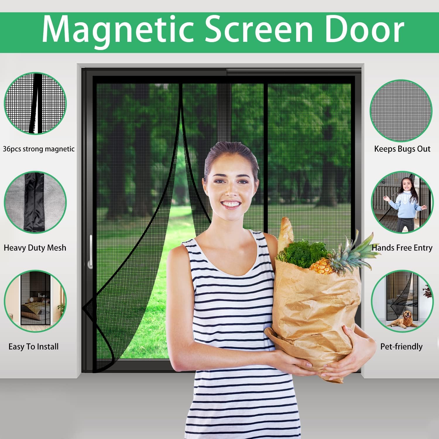 Fiberglass Magnetic Screen Doo - Screen Top Mesh 리뷰 및 가격