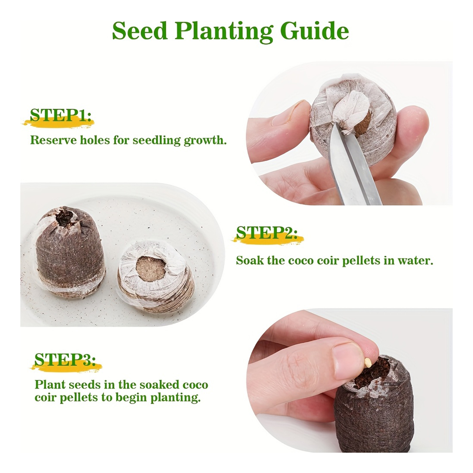 10/20/50pcs Plant Growth Bags  - Substrate Coconut Fiber 리뷰 및 가격